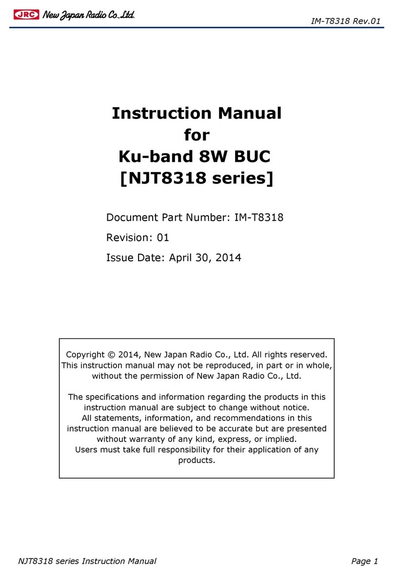 JRC NJT8318 Series instruction manual