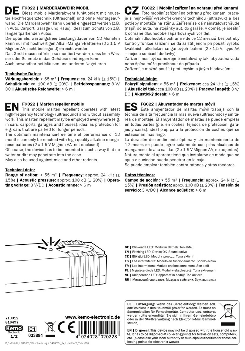 Kemo FG022 User manual