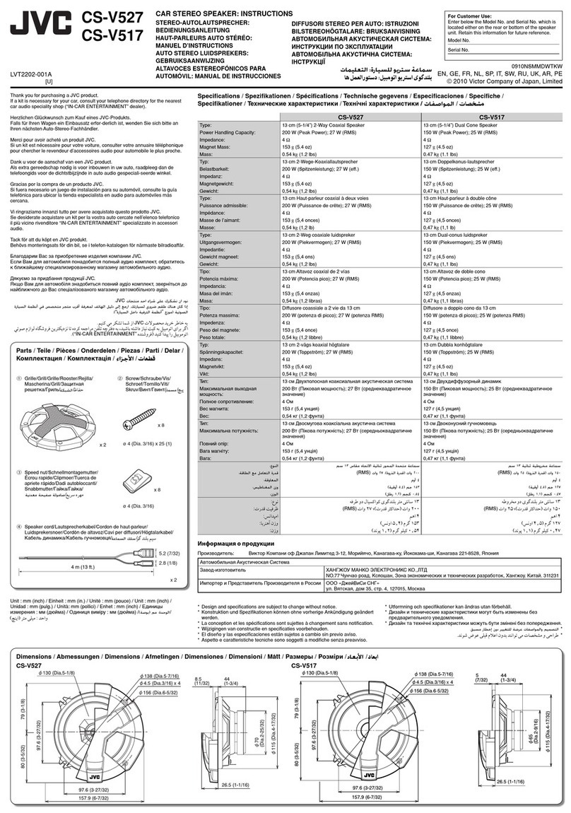 JVC CS-V527 User manual