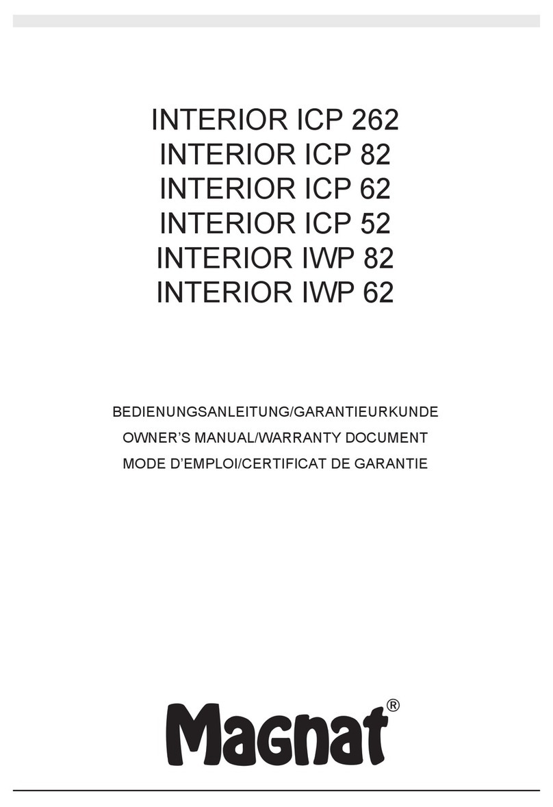 Magnat Audio INTERIOR ICP 262 Owner's manual/warranty document