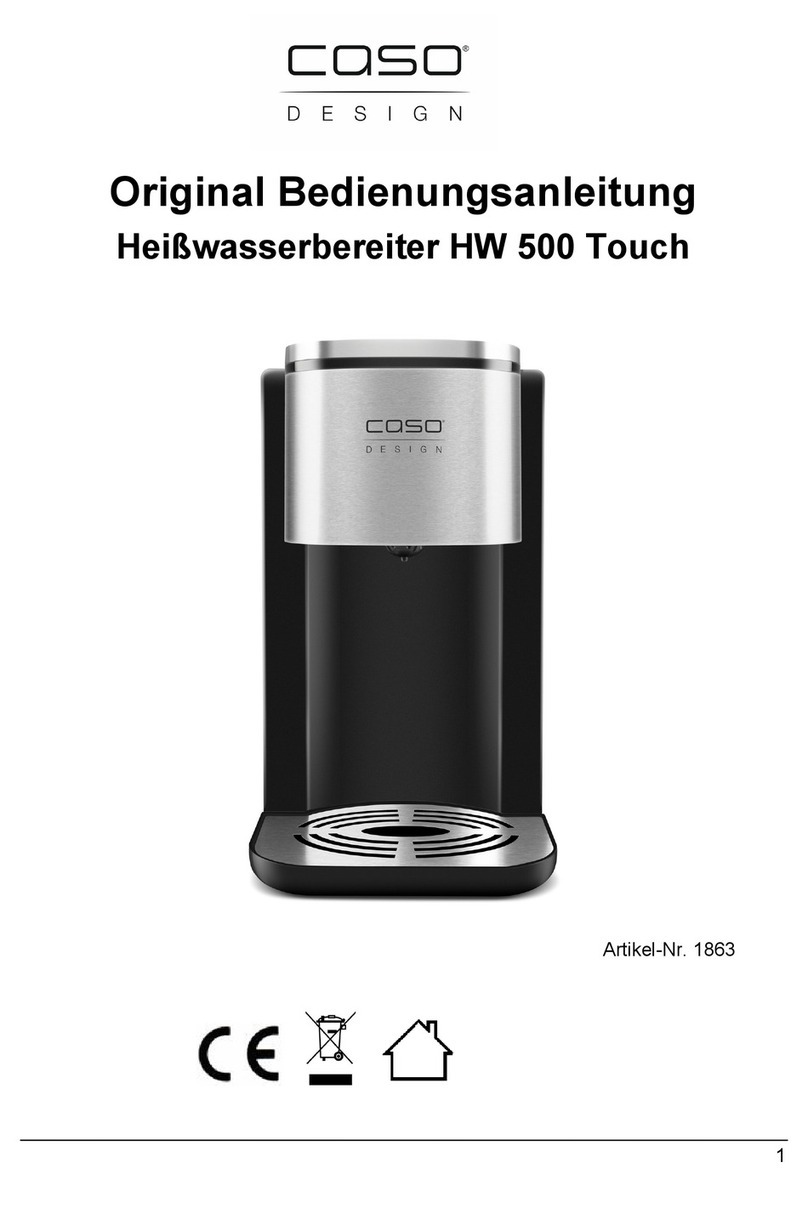 CASO DESIGN HW 500 Touch Original operating manual CASO DESIGN HW 500 Touch Original operating manual