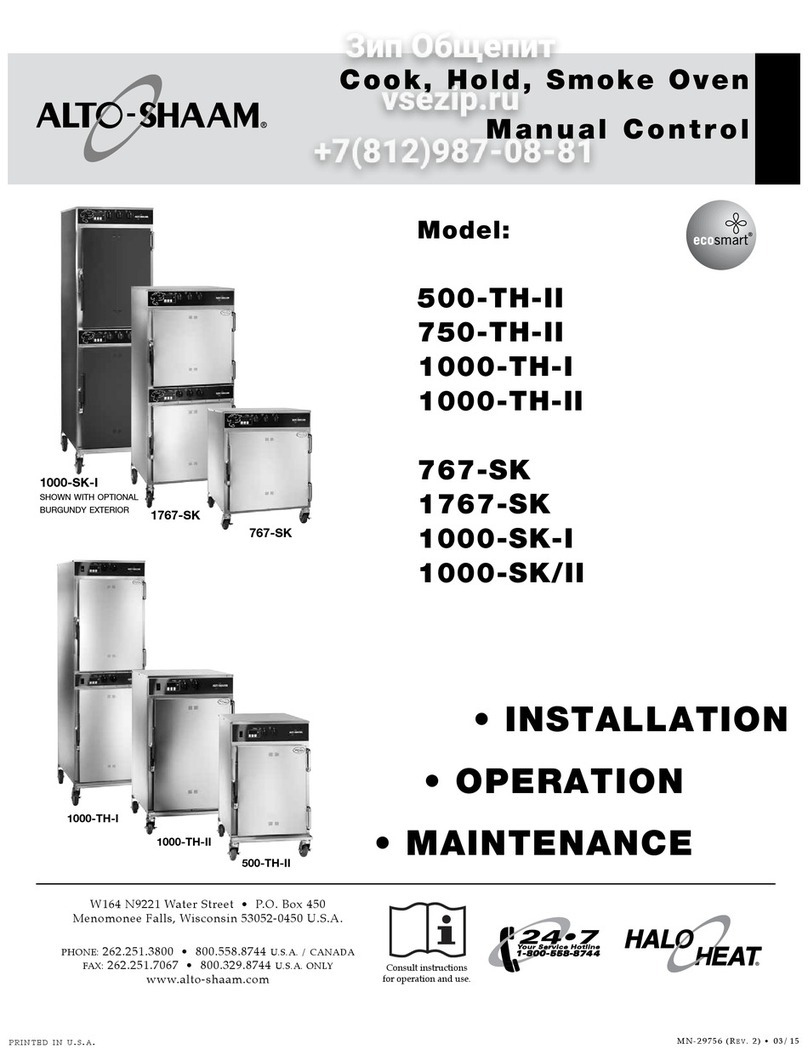 Alto-Shaam HALO HEAT 500-TH-II Owner's manual