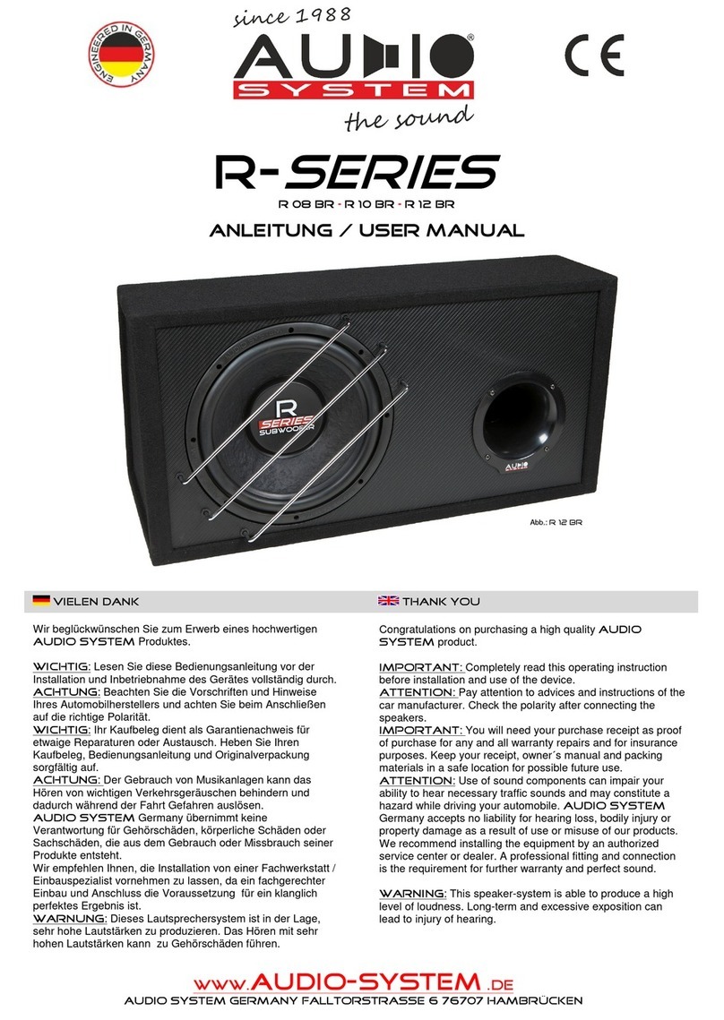 Audiosystem R 08 BR User manual