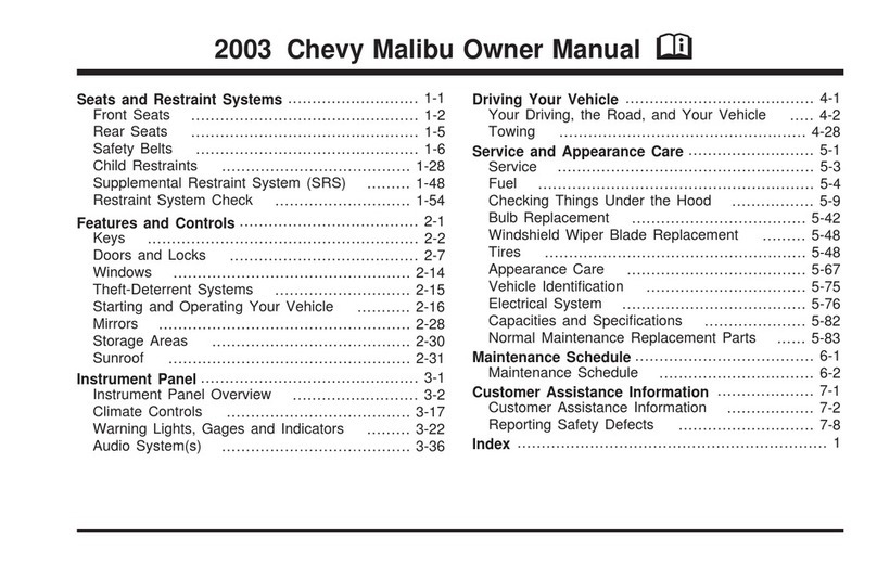 Chevrolet 2003 Malibu manual