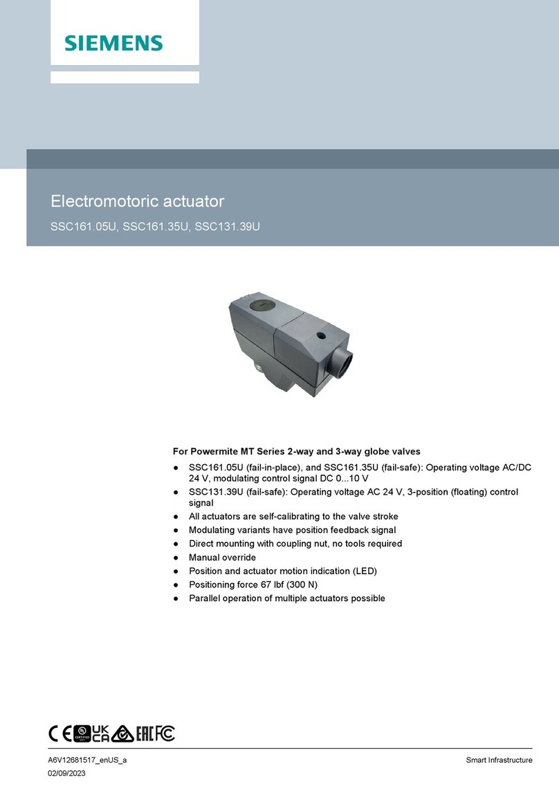 Siemens SSC161.05U quick start guide