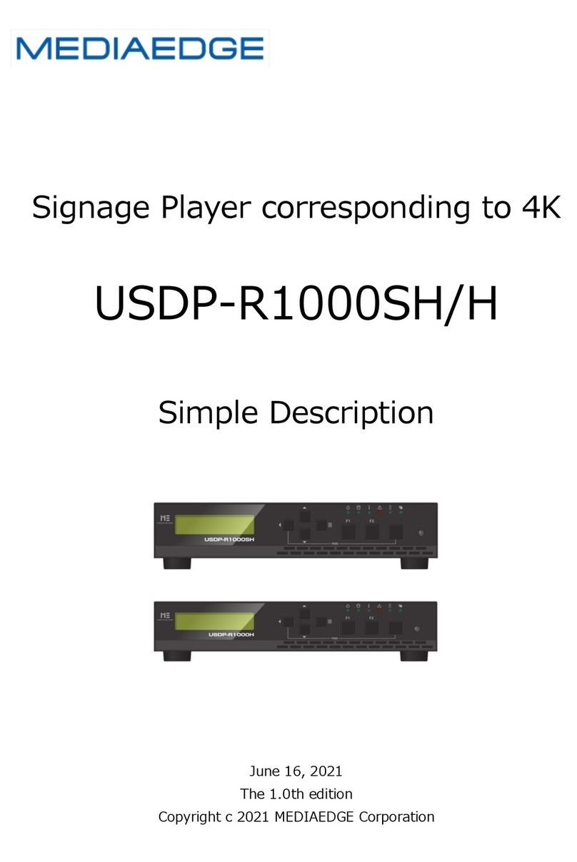 Mediaedge USDP-R1000SH quick start guide