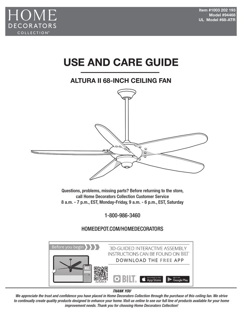 Home Decorators Collection ALTURA II 94468 Use and care guide