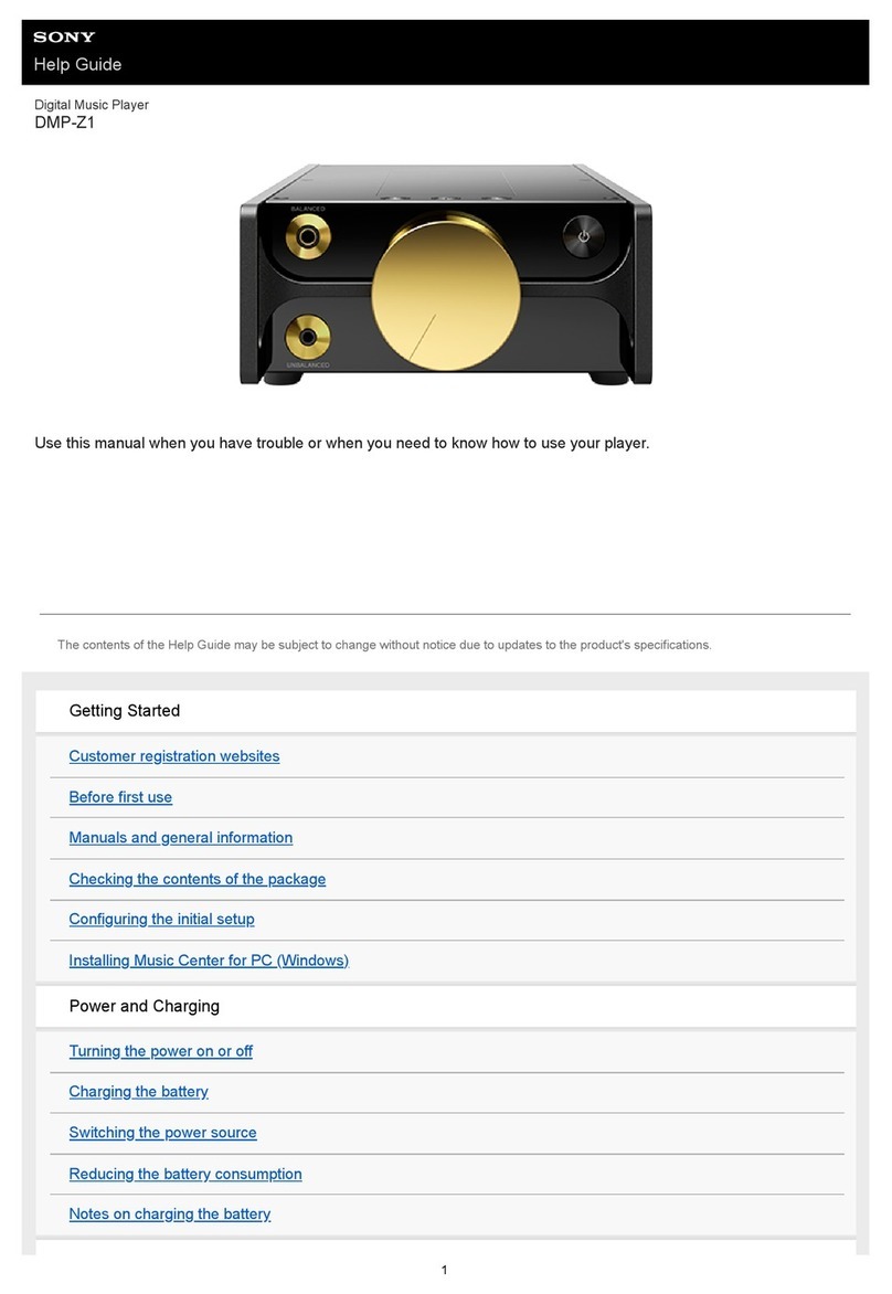Sony DMP-Z1 User manual