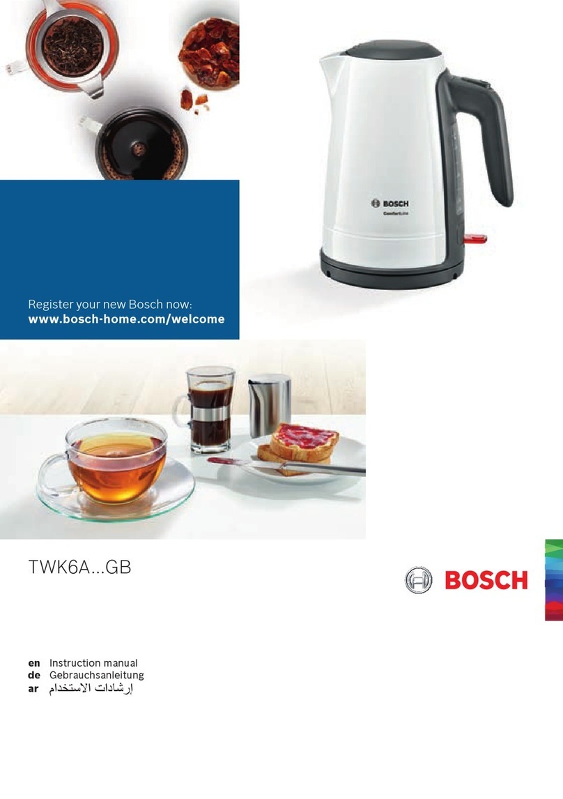 Bosch TWK6A GB Series User manual