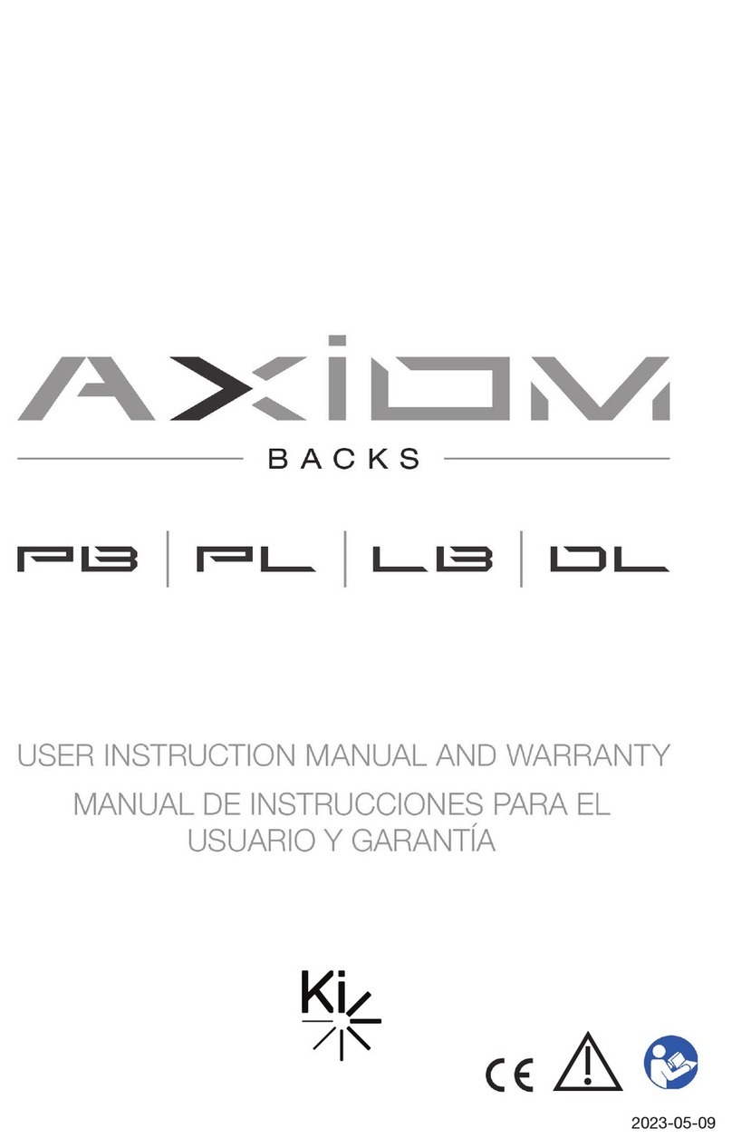 Ki Mobility Axiom Back PB Installation and operation manual