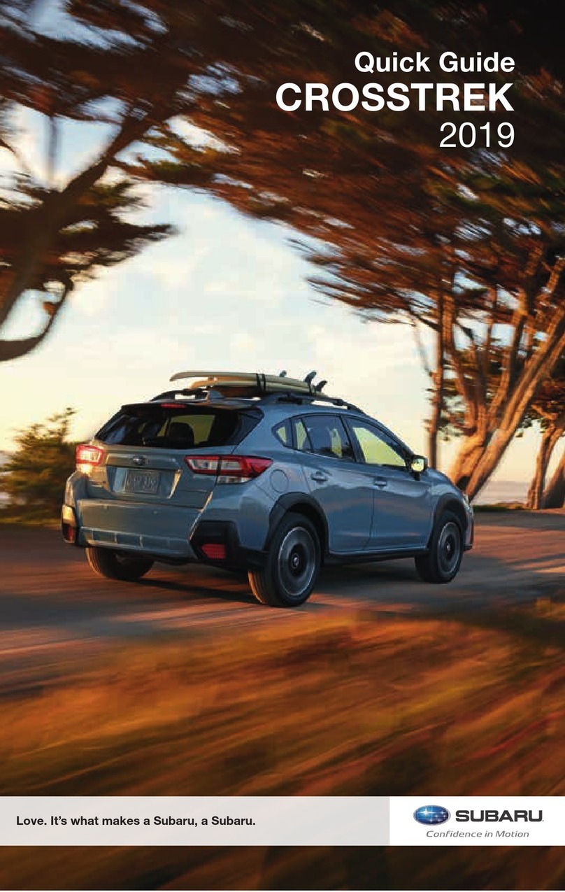 Subaru CROSSTREK 2019 quick guide