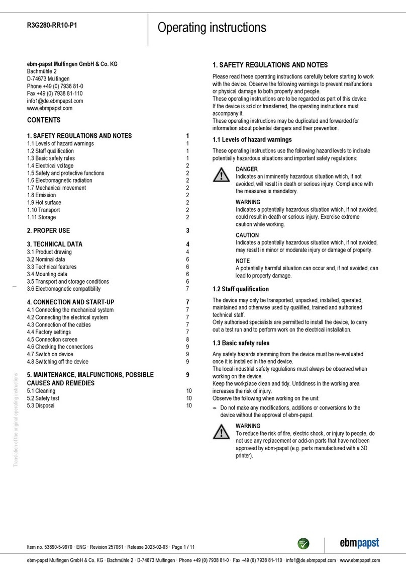 Ebmpapst R3G280-RR10-P1 User manual