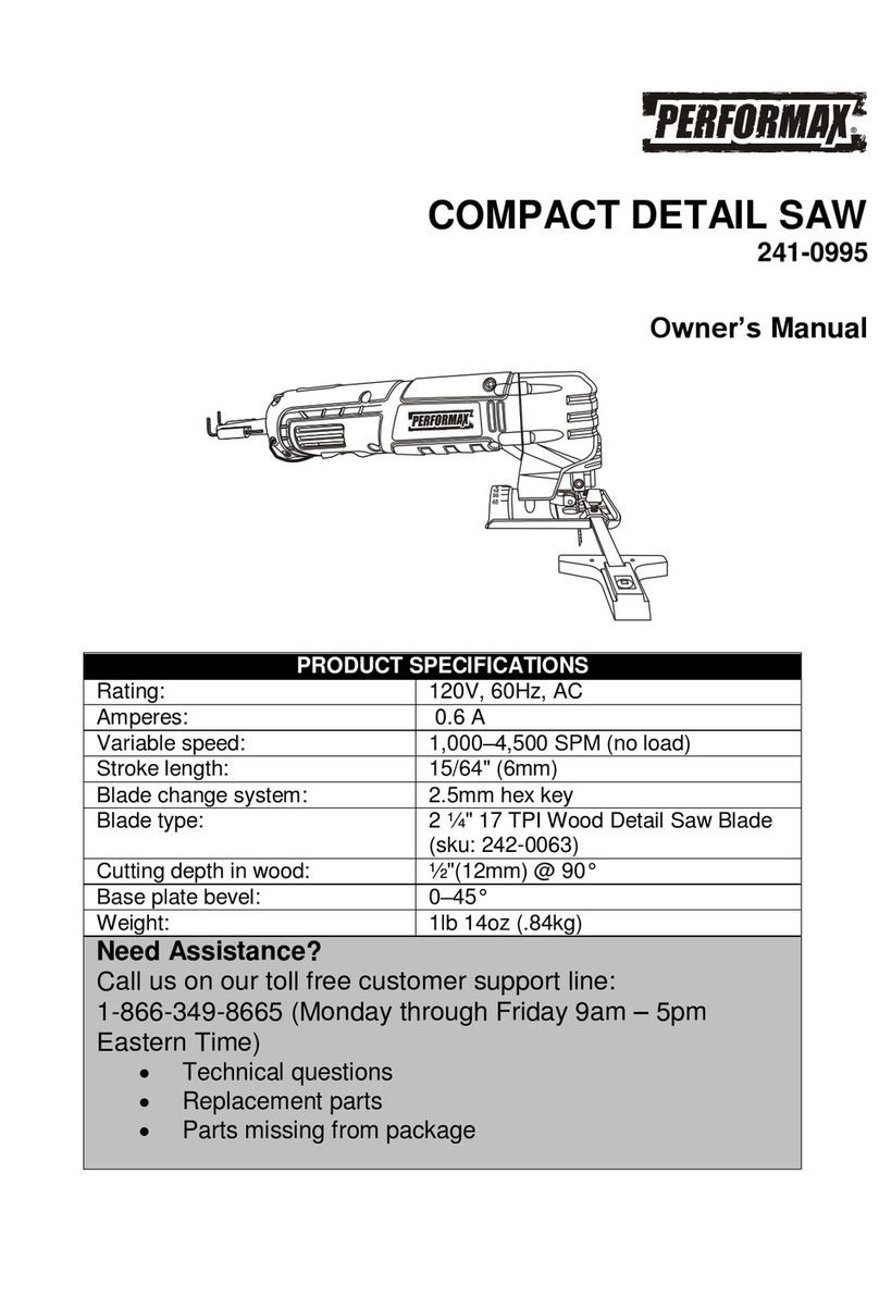 Performax 241-0995 User manual