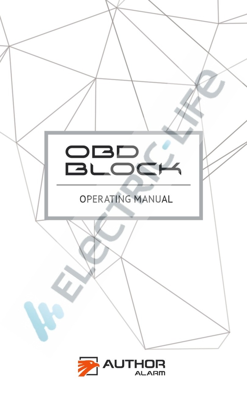 AUTHOR Alarm OBD BLOCK operating manual
