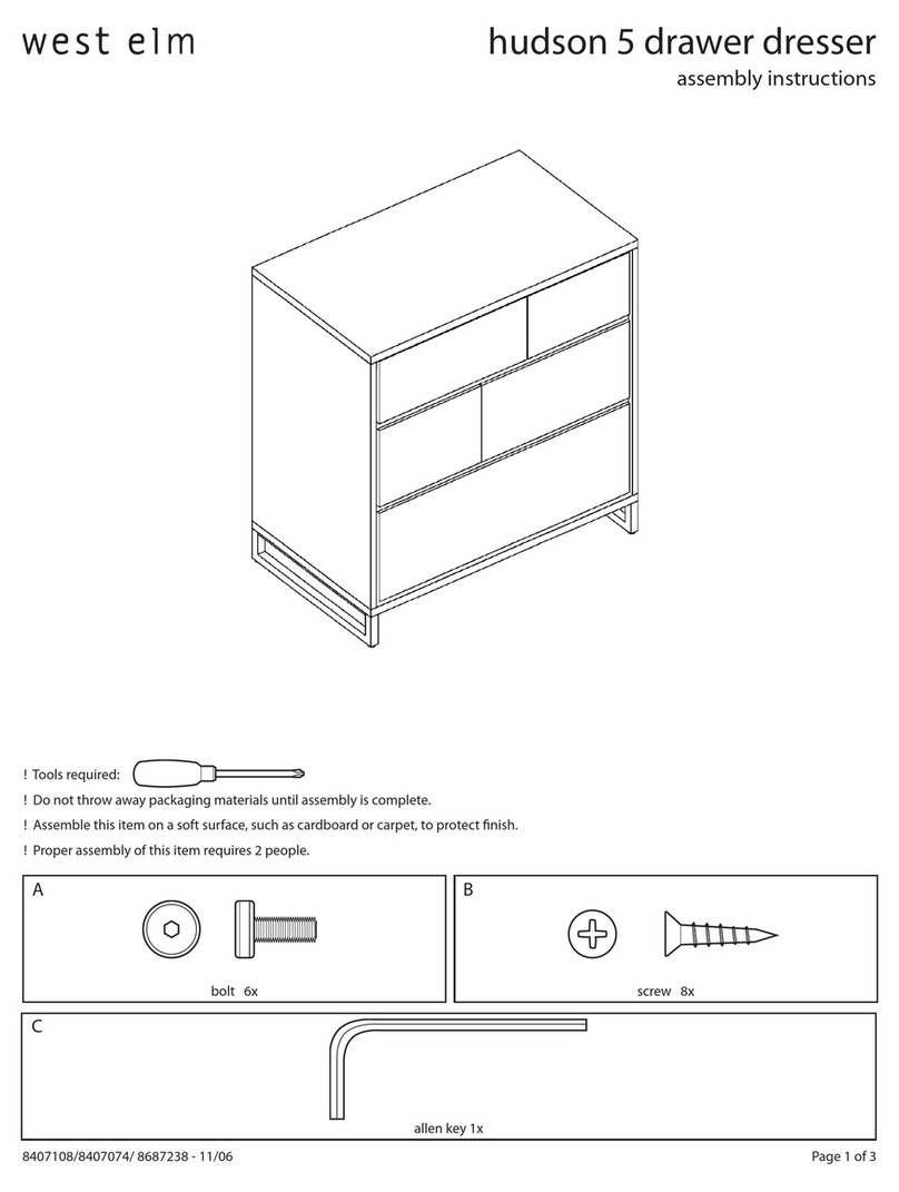 West Elm hudson 5 drawer dresser User manual