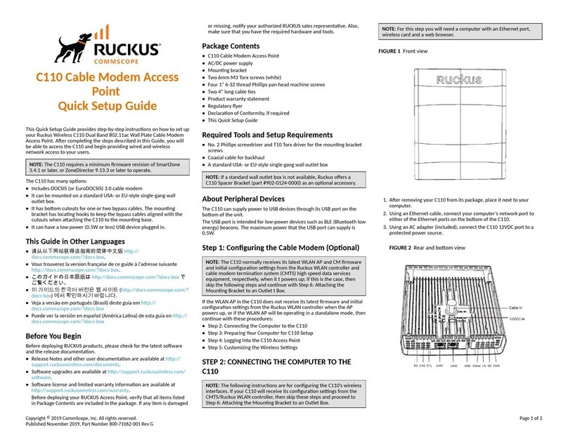 Ruckus Wireless C110 Quick setup guide