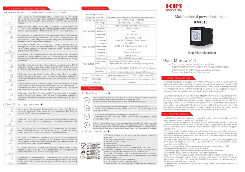 KIM ELECTRIC KMF010 user manual