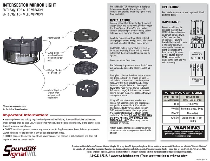Soundoff Signal ENT1B3(y) User manual Soundoff Signal ENT1B3(y) User manual