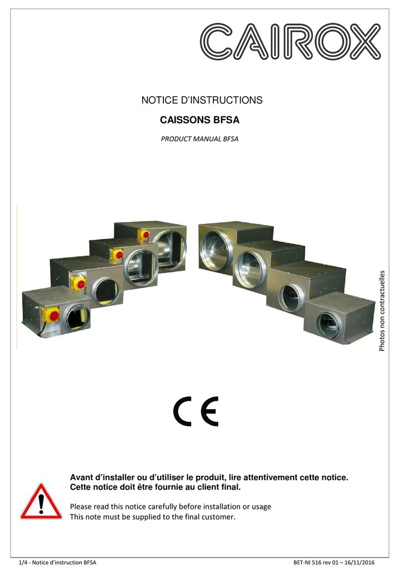 Cairox BFSA product manual