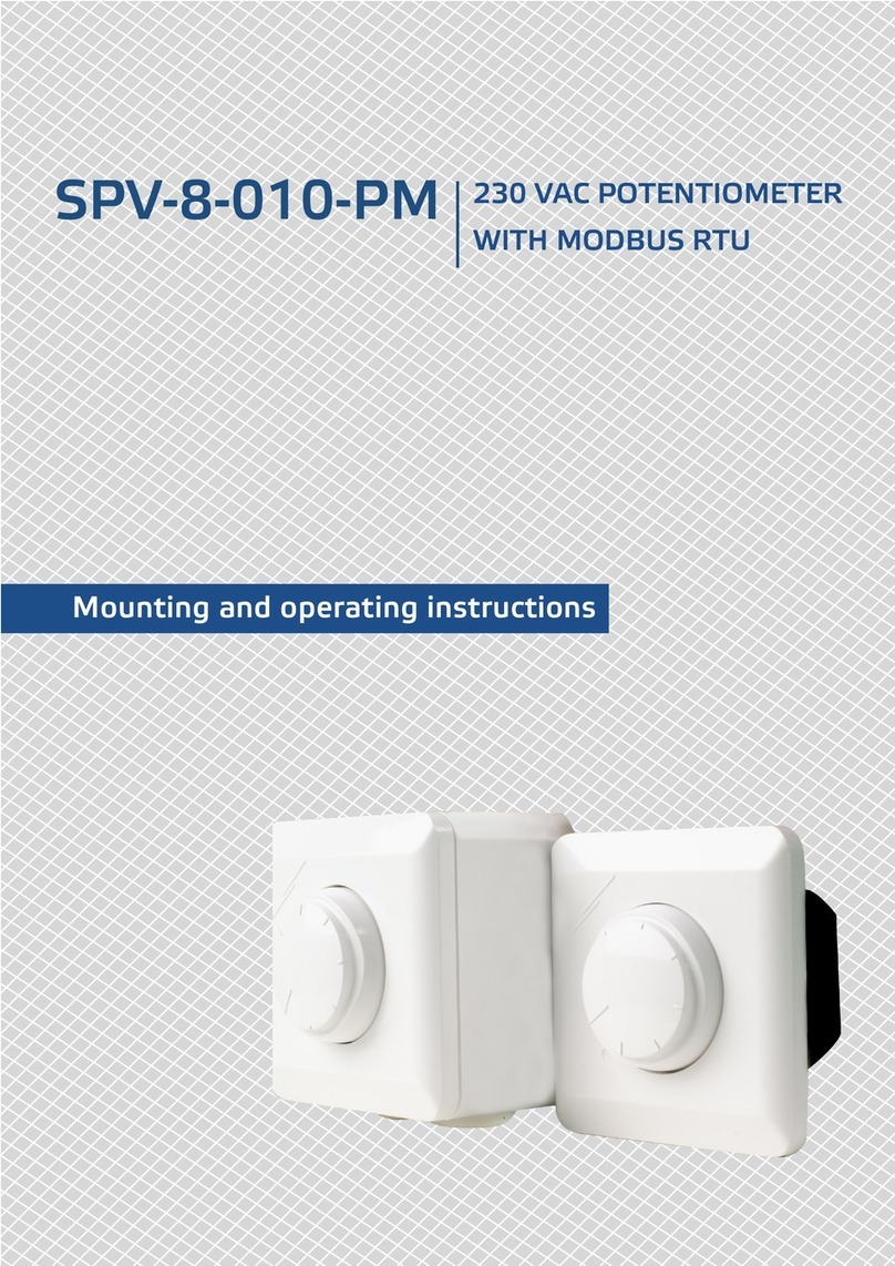 Sentera Controls SPV-8-010-PM Mounting and operating instructions