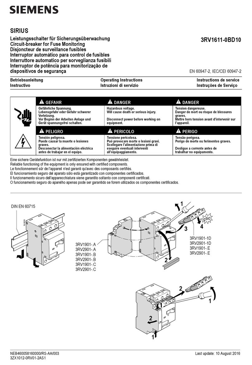 Siemens SIRIUS 3RV1611-0BD10 User manual