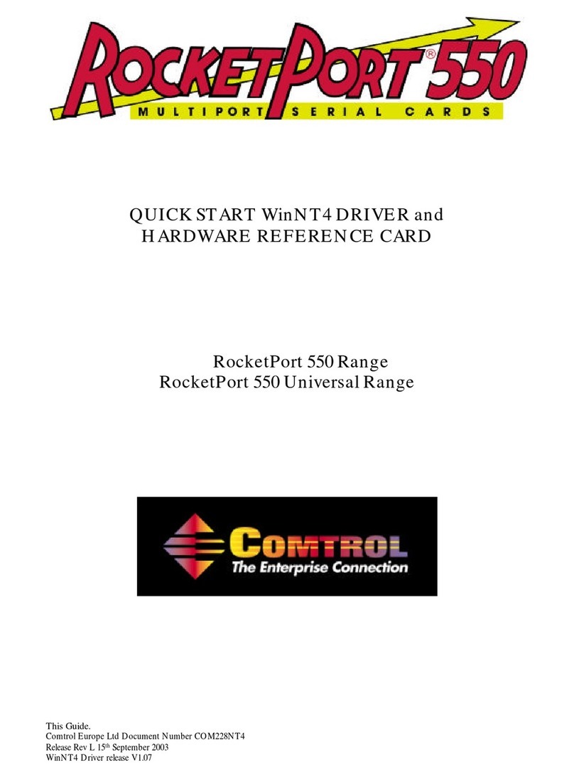 Comtrol RocketPort 550 Series User manual