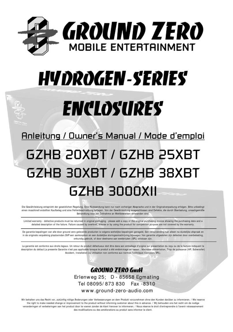 Ground Zero HYDROGEN SERIES User manual
