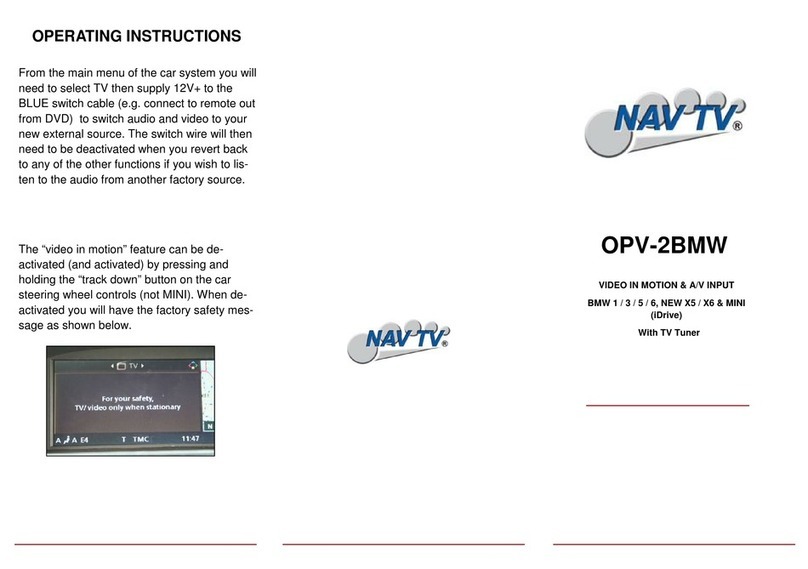 Nav TV OPV-2BMW quick start guide