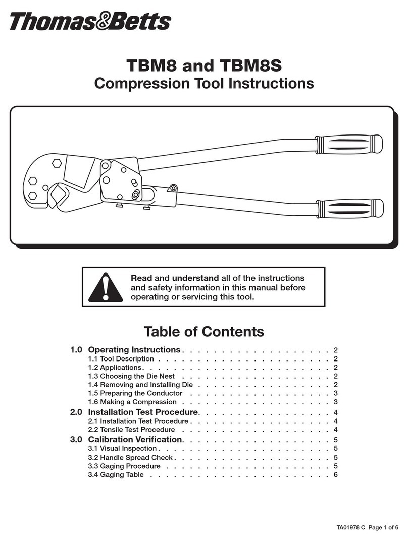 Thomas&Betts TBM8 instructions