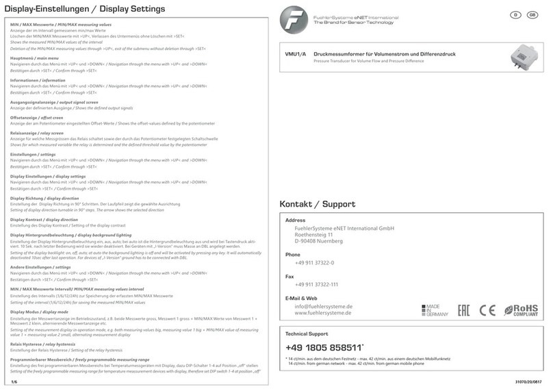 FuehlerSysteme VMU1/A User manual