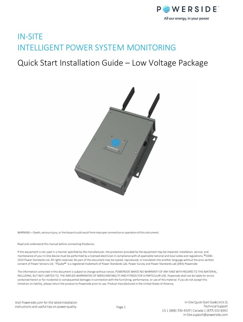 POWERSIDE IN-SITE Quick start installation guide