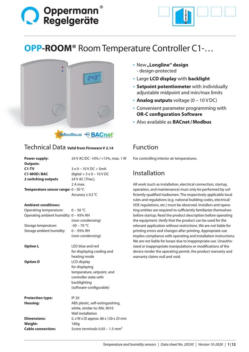 Oppermann Regelgeräte OPP-ROOM C1 Series manual