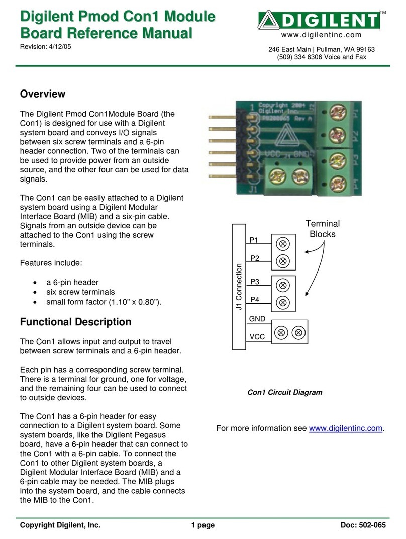 Digilent Pmod Con1 Module Board Reference manual Digilent Pmod Con1 Module Board Reference manual