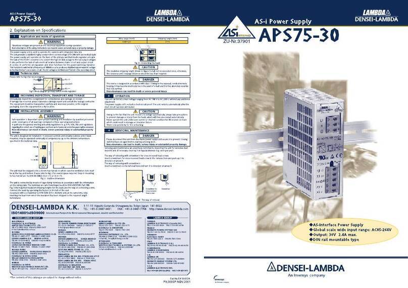 Densei-Lambda AS-i APS75-30 User manual