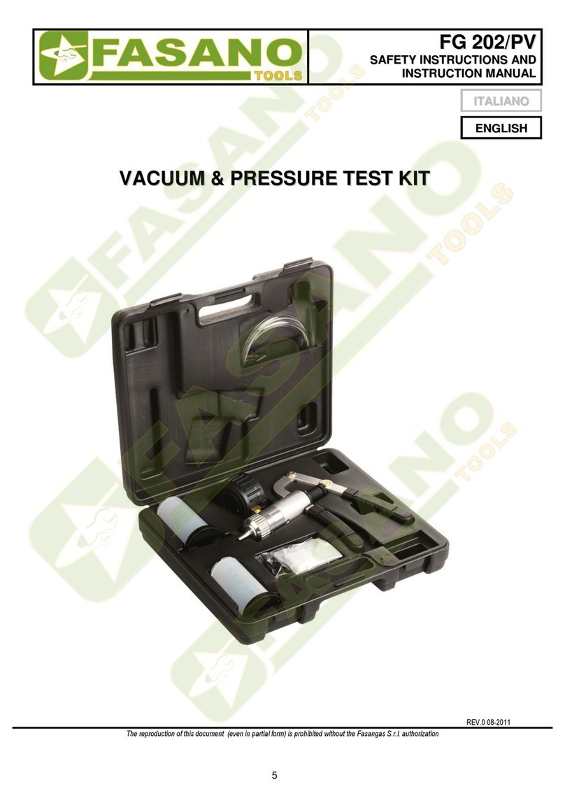 FASANO TOOLS FG 202/PV instruction manual