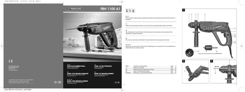 Parkside PBH 1100 A1 Operation and safety notes