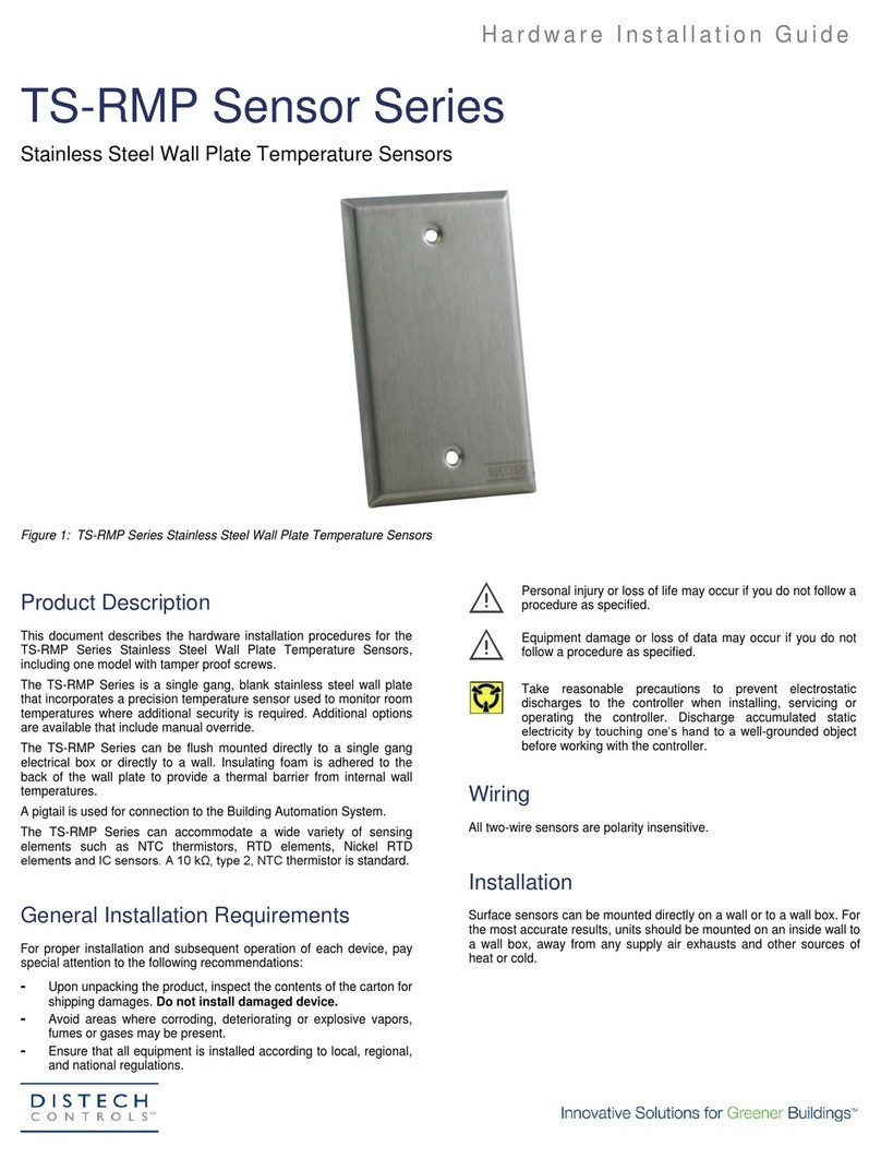 Distech Controls TS-RMP Series installation guide