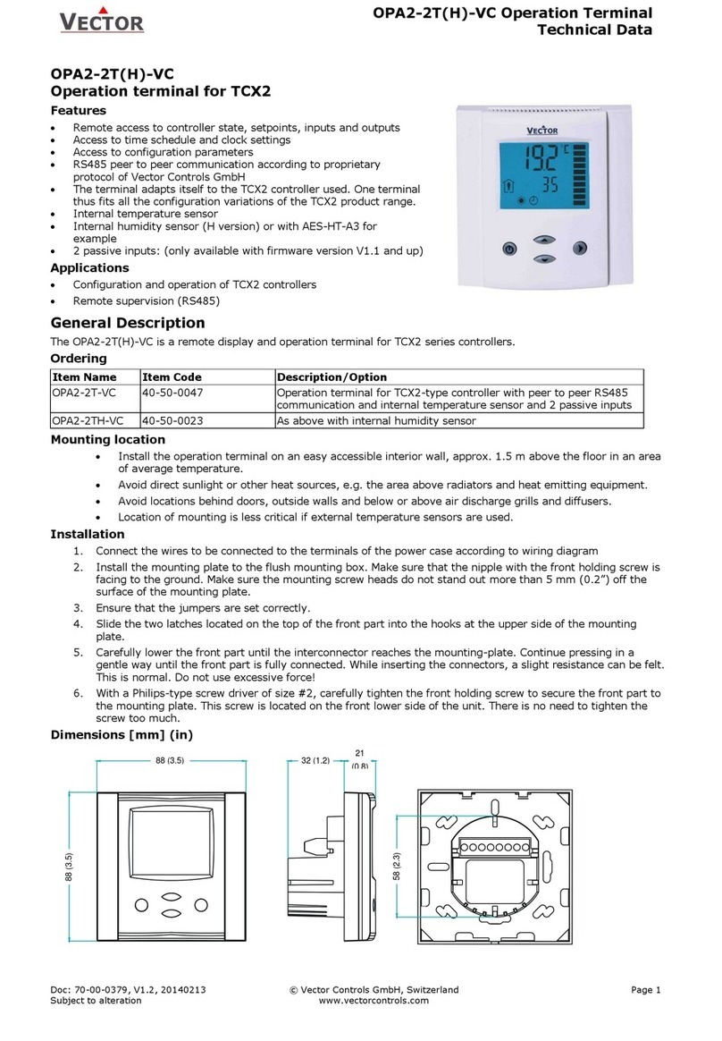 Vector OPA2-2T-VC Technical data
