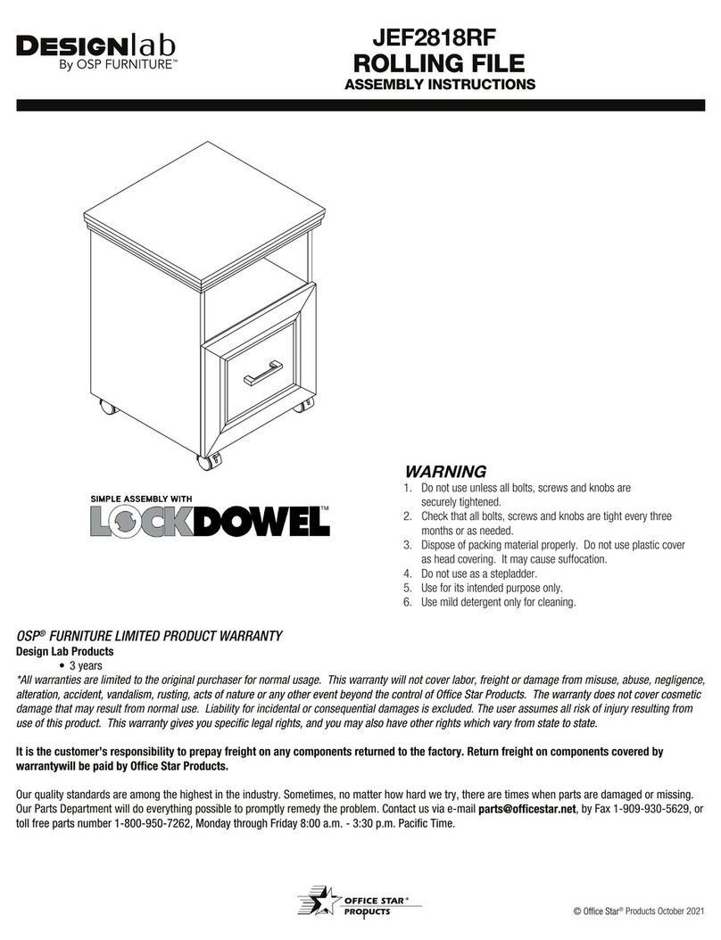 Office Star Products OSP furniture DESIGN LAB JEF2818RF Assembly instructions