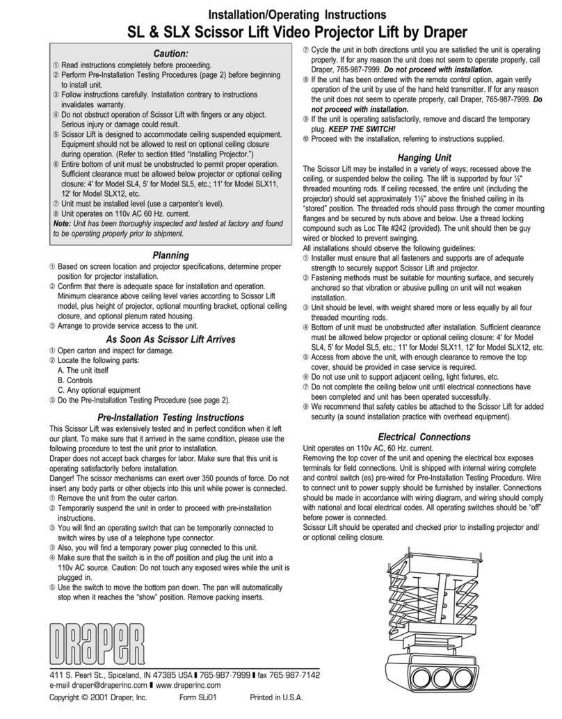 Draper SL4 Manual