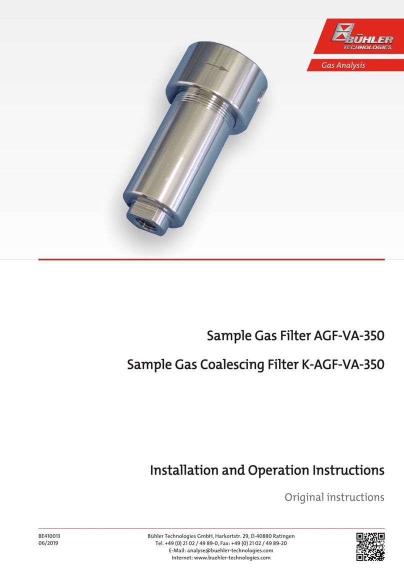 Bühler technologies AGF-VA-350 Installation and operation instruction