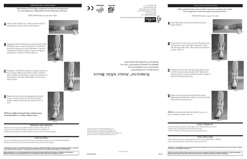 dj ortho Surround Ankle w/Gel Brace Application Instructions