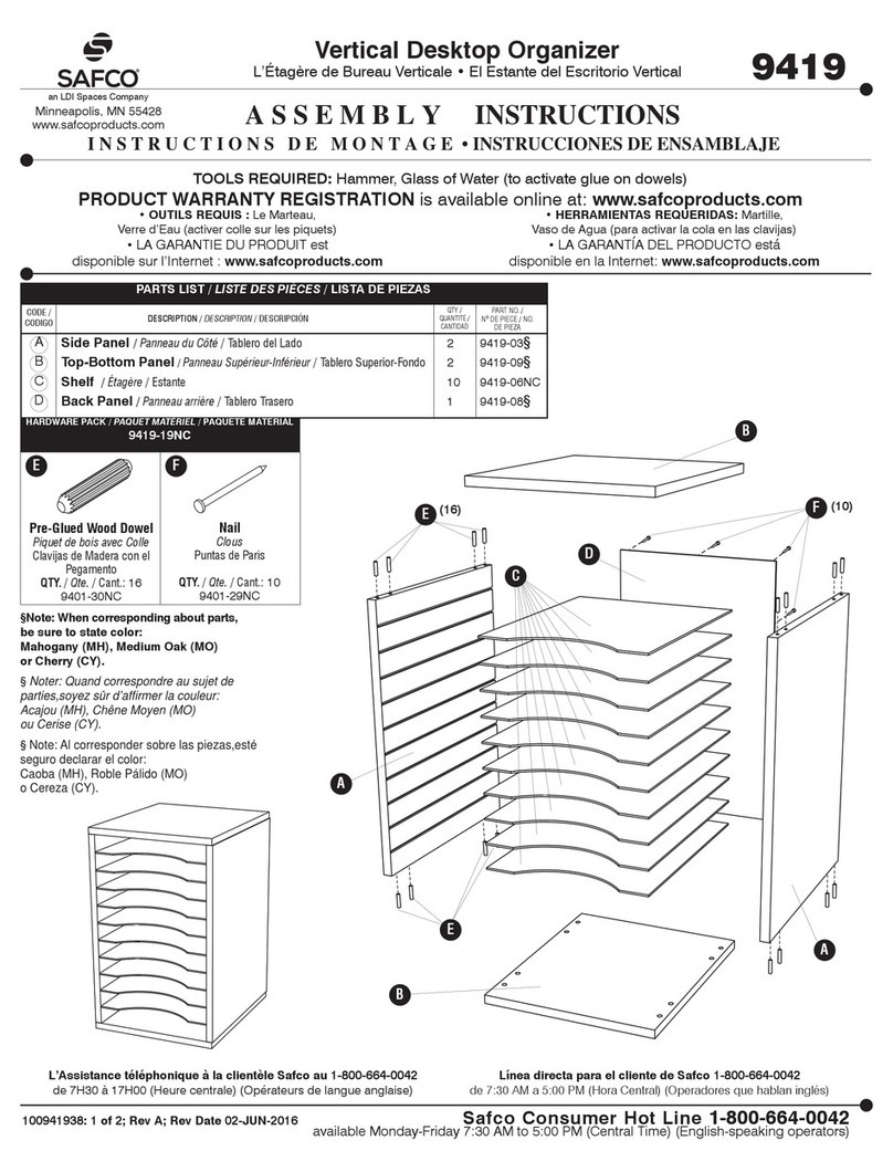 Safco 9419 Assembly instructions