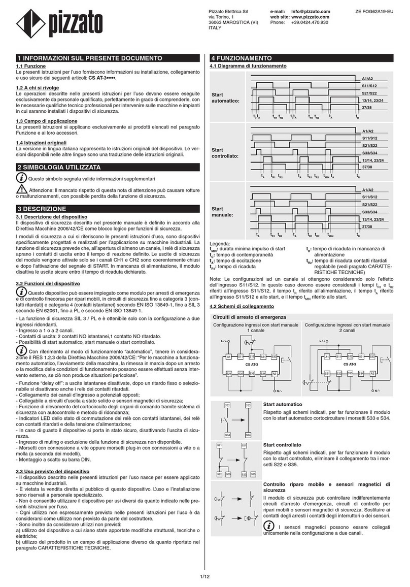 pizzato CS AT-3 Series manual