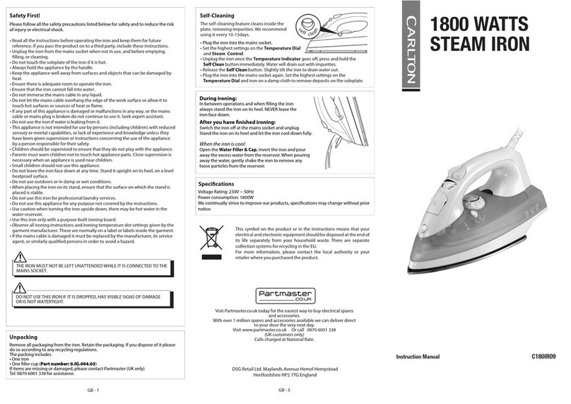 Carlton C180IR09 instruction manual
