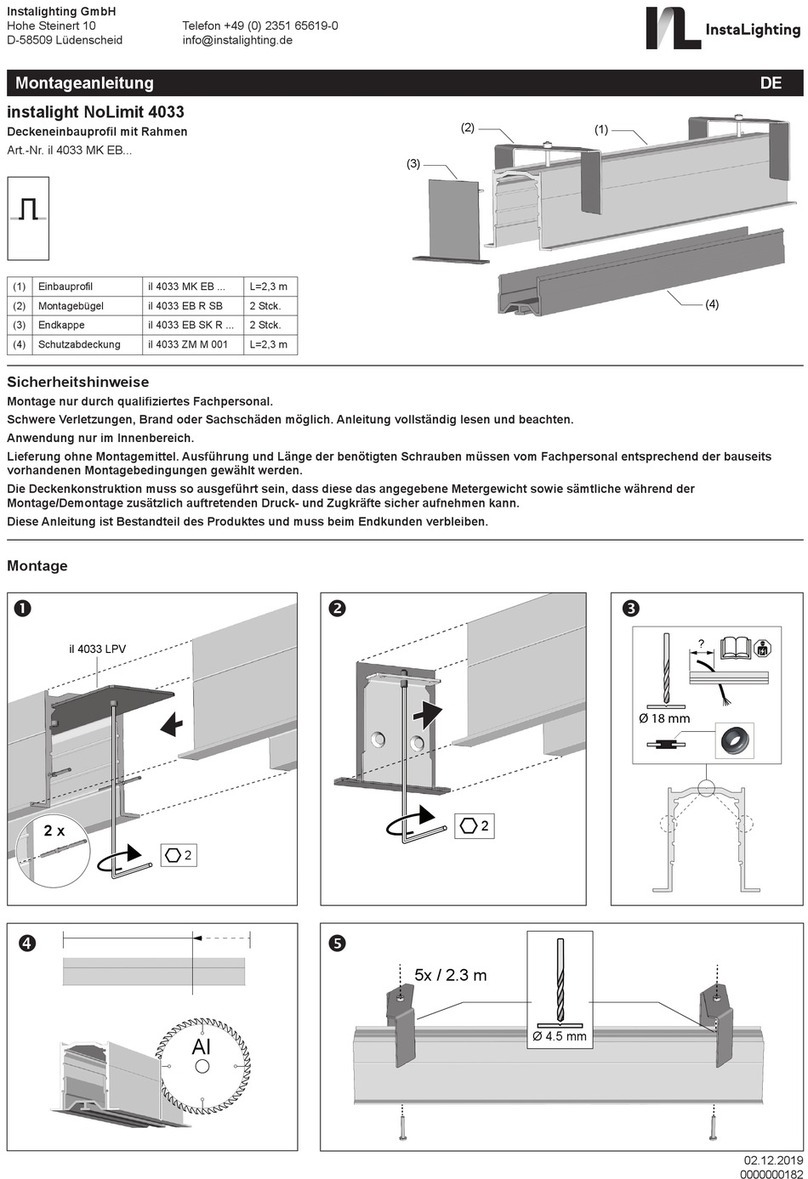 InstaLighting instalight NoLimit 4033 instruction manual