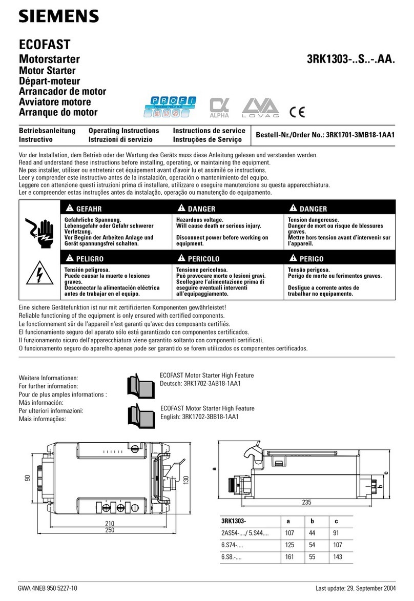 Siemens ECOFAST 3RK1303 S AA Series User manual