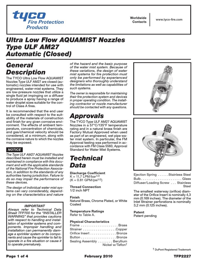 Tyco AQUAMIST ULF AM27 quick start guide
