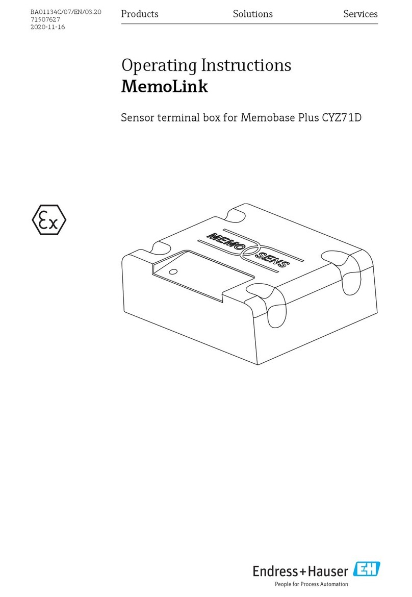 Endress+Hauser MemoLink operating instructions
