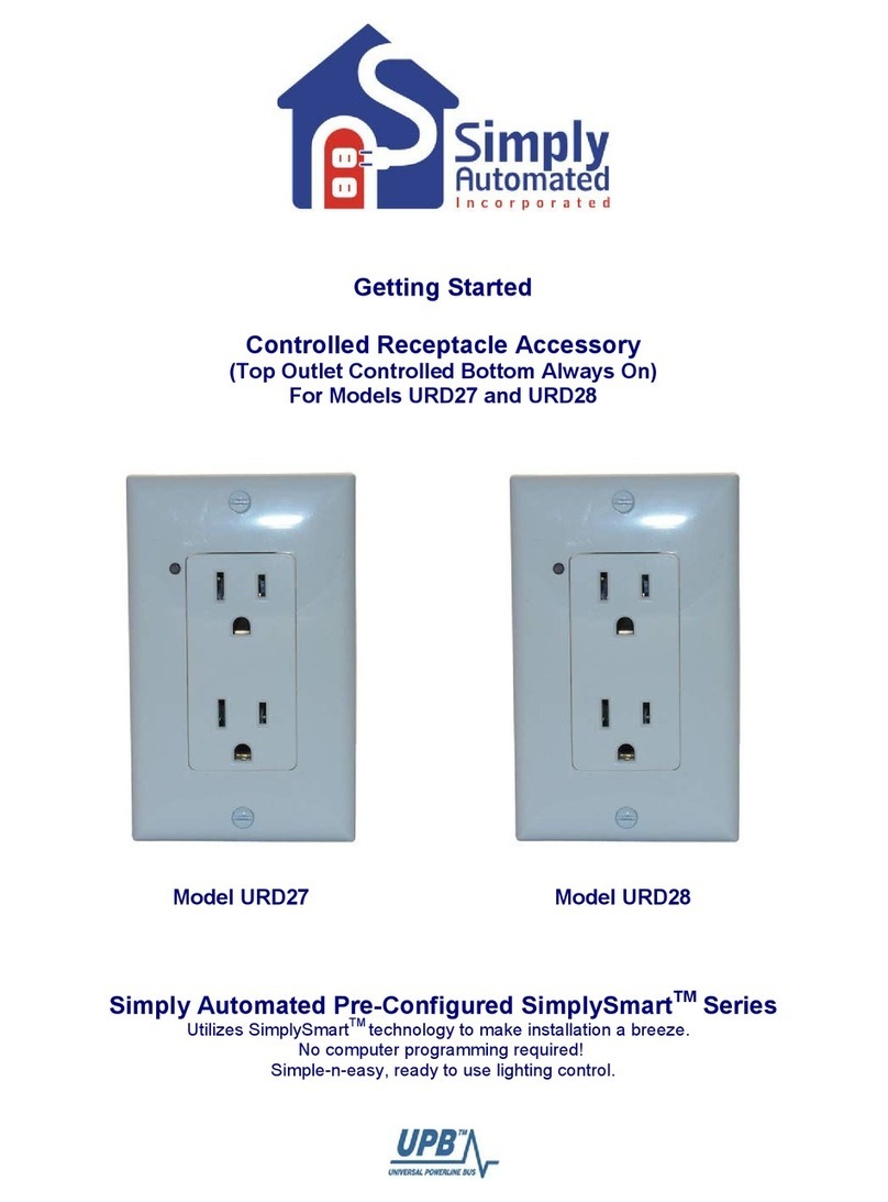 Simply Automated URD27 User manual